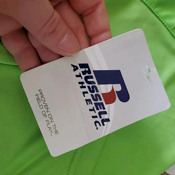 Men's RUSSELL ATHLETIC Neon Green NWT NEW SZ MT Medium Tall Long-Torso Big - Picture 3 of 6